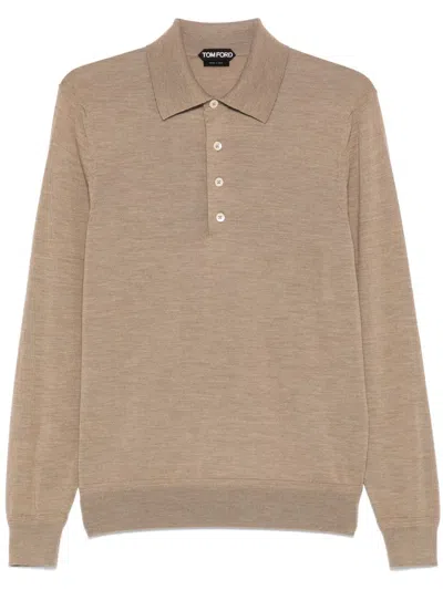 TOM FORD WOOL POLO SHIRT