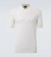 Tom Ford White Polo Shirt With Classic Collar In Cotton Blend Man In White
