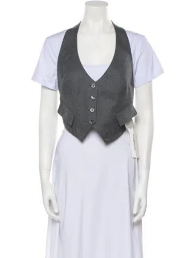 Pre-owned Tom Ford Wool Printed Vest In Gray