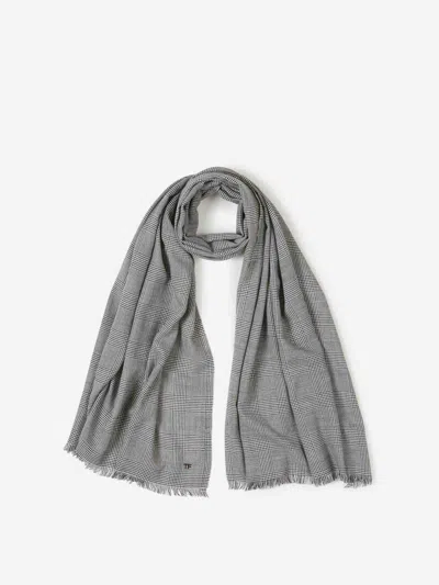 Tom Ford Wool Scarf In Gray