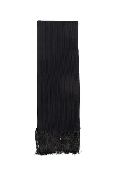 Tom Ford Fringed Scarf In Black