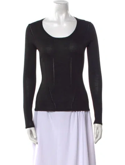 Pre-owned Tom Ford Wool Scoop Neck Sweater In Black
