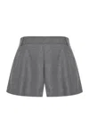 Tom Ford Compact Wool Shorts In Grey