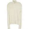 Tom Ford Wool, Silk & Cashmere Rib Turtleneck Sweater In Aw002 White