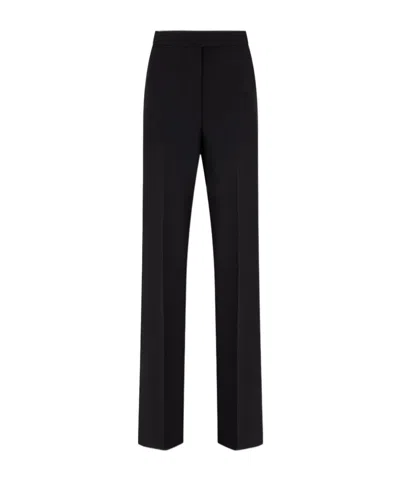 Tom Ford Wool Silk Blend Tailored Tuxedo Straight Pants In Black