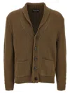 Tom Ford Ribbed Texture Shawl Collar Front Pockets