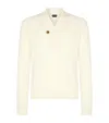 Tom Ford Wool-silk Ribbed Sweater In White