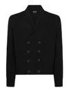 Tom Ford Shawl Collar Double-breasted Front Pockets Ribbed Texture