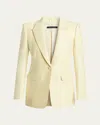 Tom Ford Wool Silk Single-breasted Jacket In Neutral