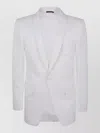 Tom Ford Wool Silk Sharp Faille Slim Shawl Lapel Jacket In White