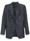 Tom Ford Single Breasted Wool Flannel Jacket With Stripes