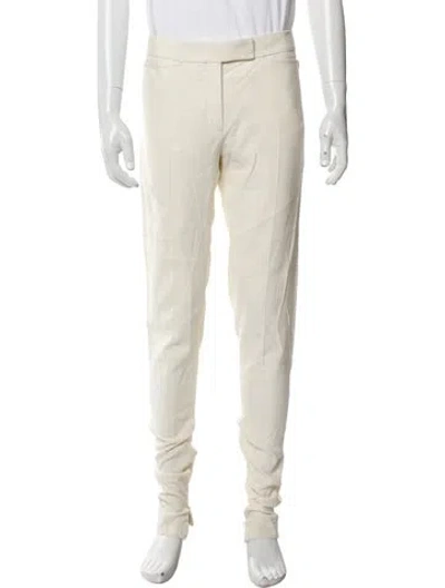Pre-owned Tom Ford Wool Skinny Leg Pants In Neutral