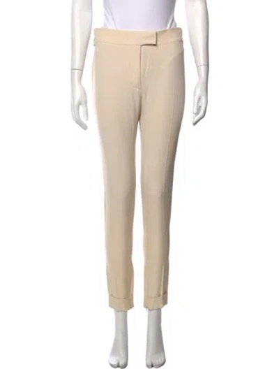 Pre-owned Tom Ford Wool Skinny Leg Pants In Neutral