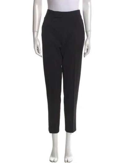 Pre-owned Tom Ford Wool Straight Leg Pants In Black