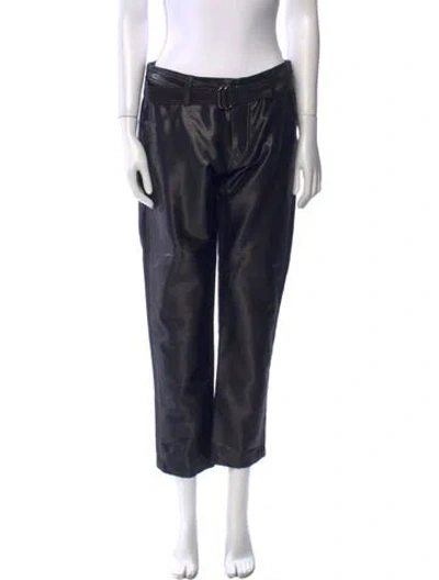 Pre-owned Tom Ford Wool Straight Leg Pants In Black