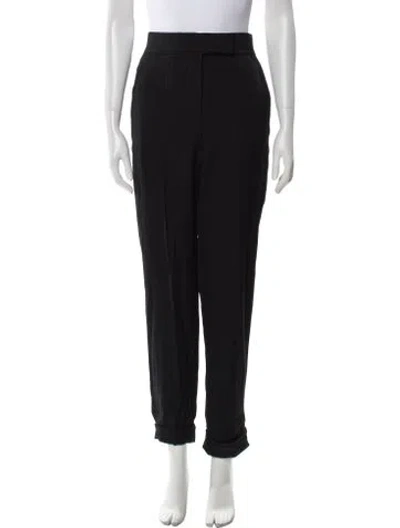 Pre-owned Tom Ford Wool Straight Leg Pants In Black