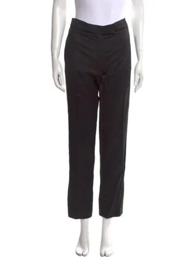 Pre-owned Tom Ford Wool Straight Leg Pants In Black