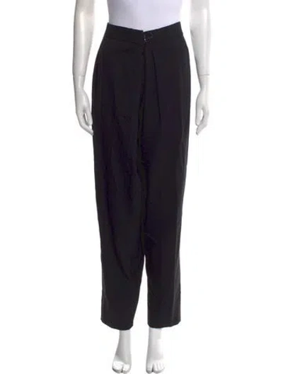 Pre-owned Tom Ford Wool Straight Leg Pants In Black