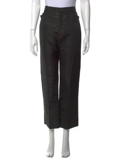 Pre-owned Tom Ford Wool Straight Leg Pants In Black