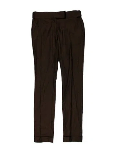 Pre-owned Tom Ford Wool Straight Leg Pants In Brown