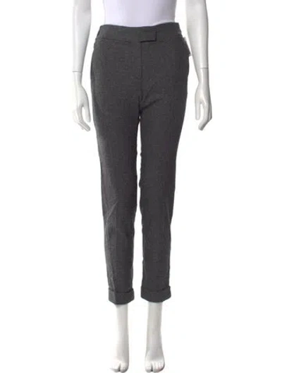Pre-owned Tom Ford Wool Straight Leg Pants In Gray