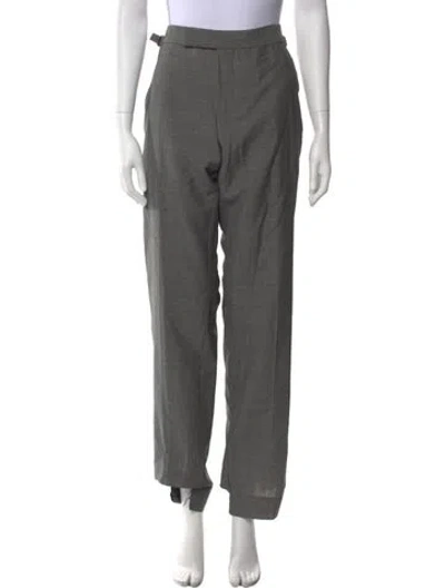 Pre-owned Tom Ford Wool Straight Leg Pants In Gray