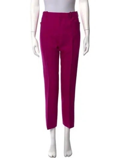 Pre-owned Tom Ford Wool Straight Leg Pants In Pink