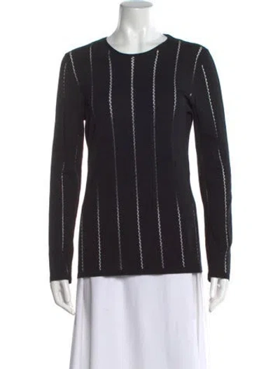Pre-owned Tom Ford Wool Striped Top W/ Tags In Black