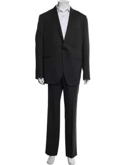 Pre-owned Tom Ford Wool Striped Two-piece Suit In Black