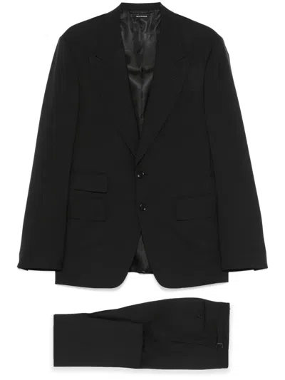 Tom Ford Shelton Single-breasted Wool Suit Clothing In Black