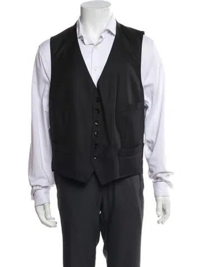 Pre-owned Tom Ford Wool Suit Vest In Black