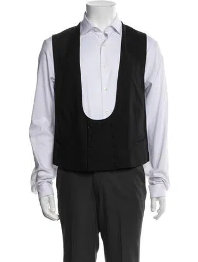 Pre-owned Tom Ford Wool Suit Vest In Black