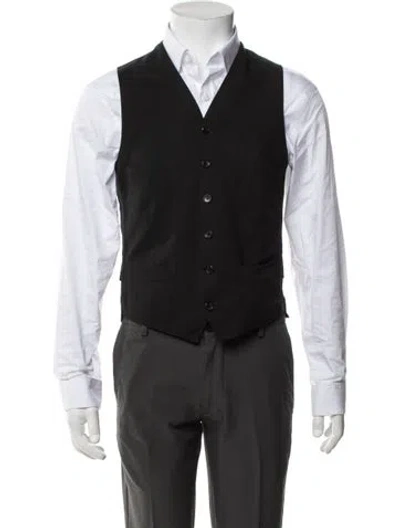 Pre-owned Tom Ford Wool Suit Vest In Black/blue