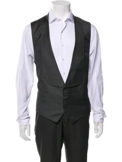 Pre-owned Tom Ford Wool Suit Vest In Gray