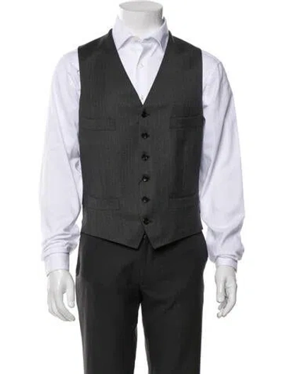 Pre-owned Tom Ford Wool Suit Vest W/ Tags In Gray