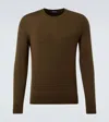 Tom Ford Fine Merino Virgin Wool Sweater In Brown