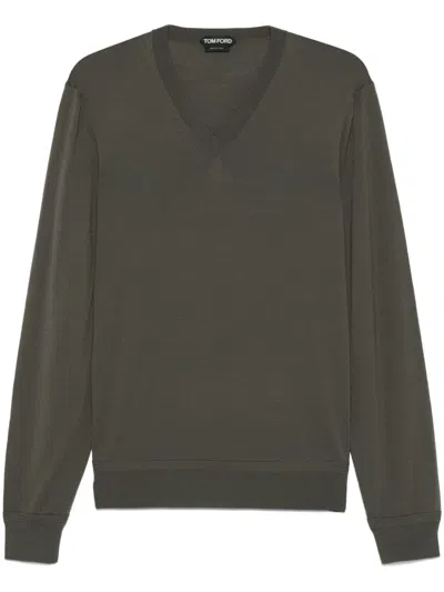 Tom Ford Wool Sweater In Green