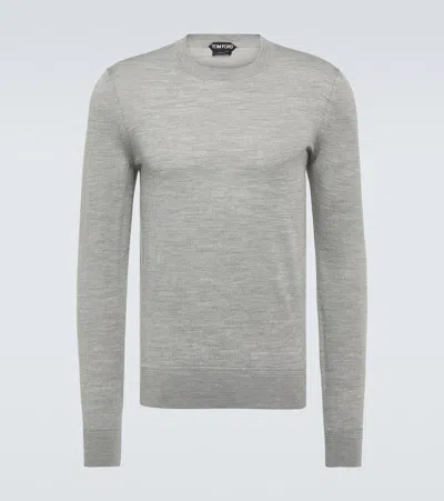 Tom Ford Wool Sweater In Light Grey