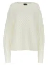 Tom Ford Crew Neck Wool Sweater With Textured Knit In White