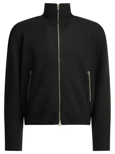 Tom Ford Wool Sweater With A Zipper In Black