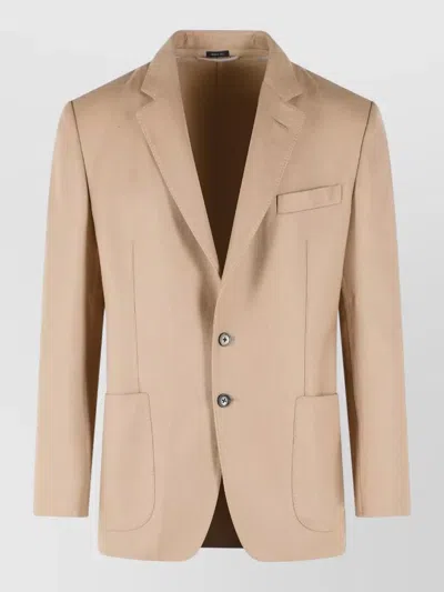 Tom Ford Wool Tailored Jacket Single Breasted Design In Brown