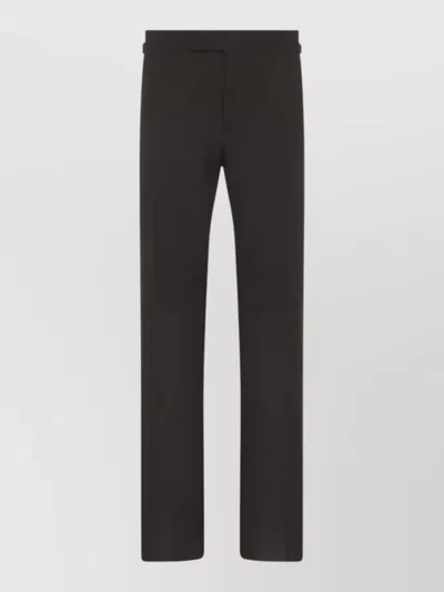 Tom Ford Gay Khaki Brown Wool Shelton Pants In Black