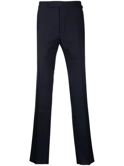 Tom Ford Wool Tailored Trousers In Blue