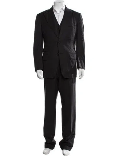 Pre-owned Tom Ford Wool Three-piece Suit In Black