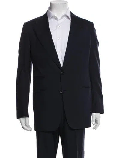 Pre-owned Tom Ford Wool Three-piece Suit In Blue