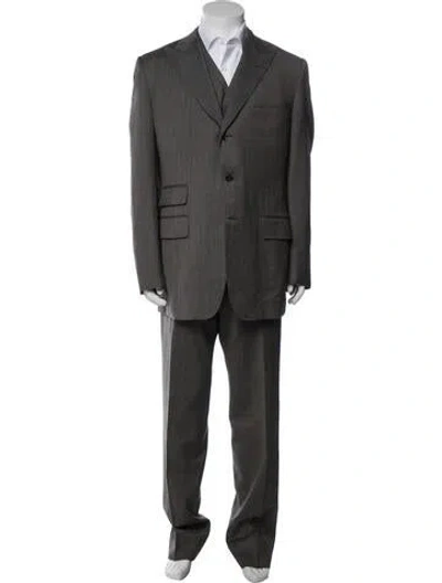 Pre-owned Tom Ford Wool Three-piece Suit In Gray