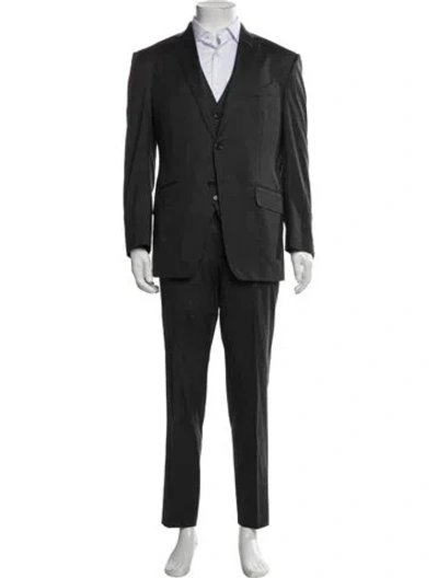 Pre-owned Tom Ford Wool Three-piece Suit In Grey