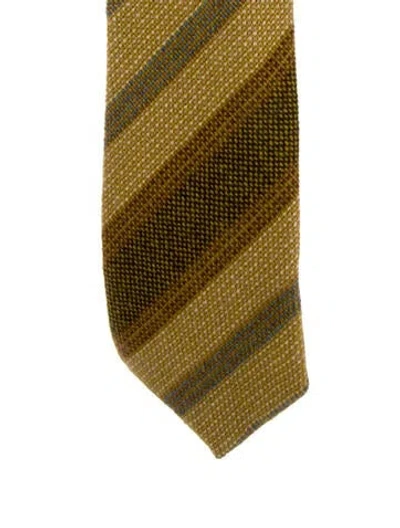 Pre-owned Tom Ford Wool Tie In Yellow
