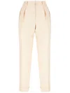 Tom Ford Tailored Double Pleat Pant In Neutrals