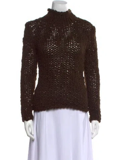 Pre-owned Tom Ford Wool Turtleneck Sweater In Brown
